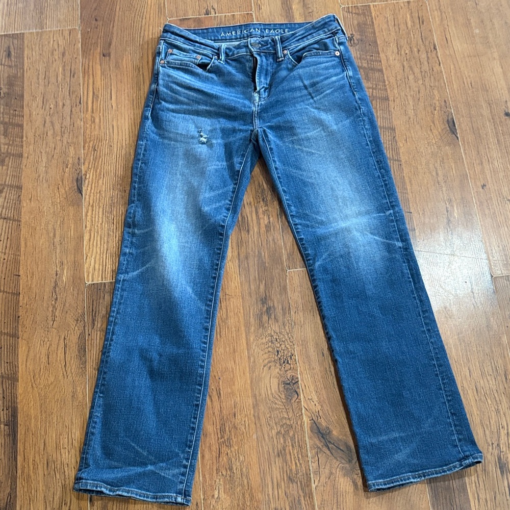 American Eagle Outfitters Relaxed Fit Dark Blue Jeans